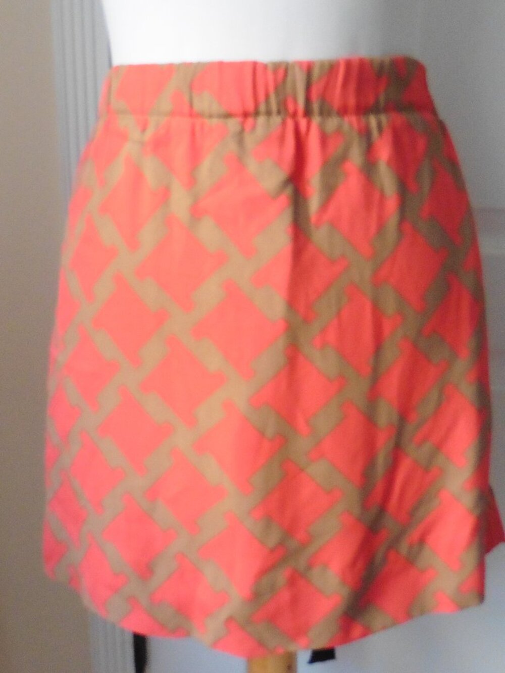MARNI Summer Edition 2011 Orange Geo Print Mini Skirt Size 44 US 8